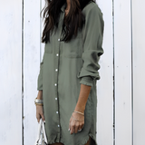 Stylish Denim Blouse with Buttons - Perfect Casual Look