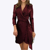 Sophia | Chic belted blazer dress