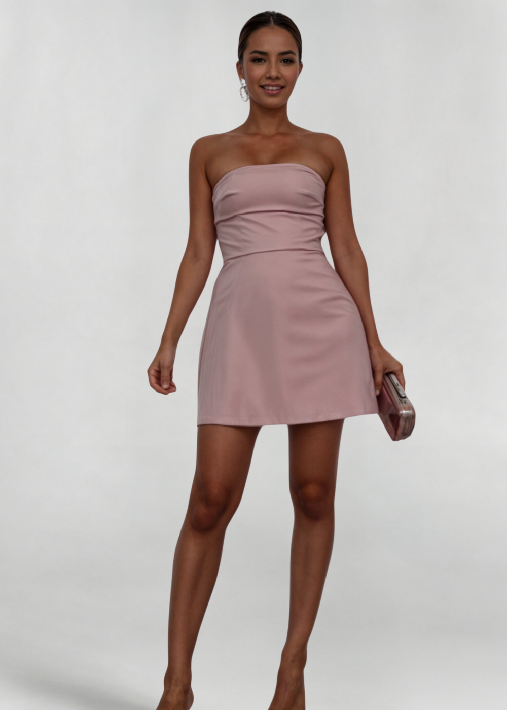 Liora Pink Bow Mini Dress afbeelding 1