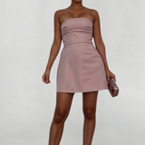 Liora Pink Bow Mini Dress afbeelding 1