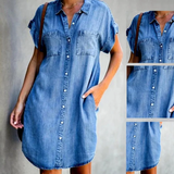 Sarah's Stylish and Comfortable Denim Dress
