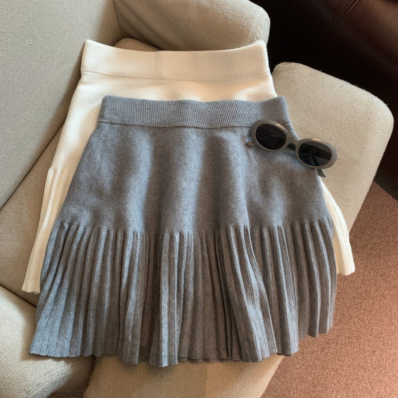 Cute Elastic Waist Pleated Miniskirt afbeelding 2