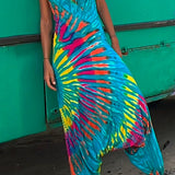 Margovil Halter Sleeveless Hippie Tie  Dye Jumpsuit afbeelding 4