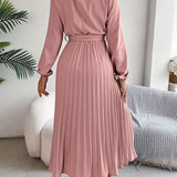 Elena | Elegant stand-up collar women's dress