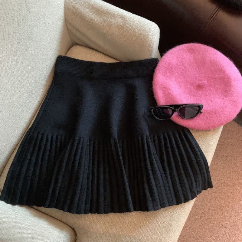 Cute Elastic Waist Pleated Miniskirt afbeelding 4