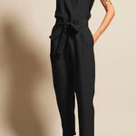 Margovil Casual V Neck Sleeveless Wrapped Jumpsuit afbeelding 2