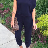Margovil Short Sleeves Elastic Waist Joggers Jumpsuit afbeelding 5
