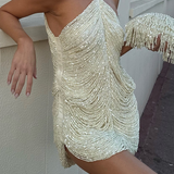 Sabrina | Beaded Halterneck Mini Dress