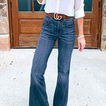 Margovil Distressed Flare Bottoms Skinny Jeans afbeelding 2