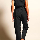 Margovil Casual V Neck Sleeveless Wrapped Jumpsuit afbeelding 5