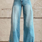 Margovil Distressed Wide Leg Casual Denim Pants afbeelding 1