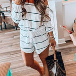 Margovil Oxygen Off Shoulder Beauty Striped Jumpsuit afbeelding 6