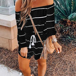 Margovil Oxygen Off Shoulder Beauty Striped Jumpsuit afbeelding 3