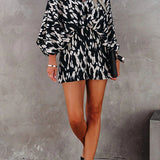 Margovil V Neck Batwing Sleeve Printed Romper afbeelding 2