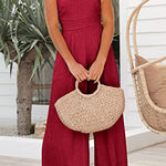 Margovil Solid One Shoulder Wide Leg Jumpsuit afbeelding 4