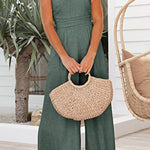 Margovil Solid One Shoulder Wide Leg Jumpsuit afbeelding 7