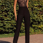 Margovil Lace Splice Straight Leg Party Cami Jumpsuit afbeelding 1