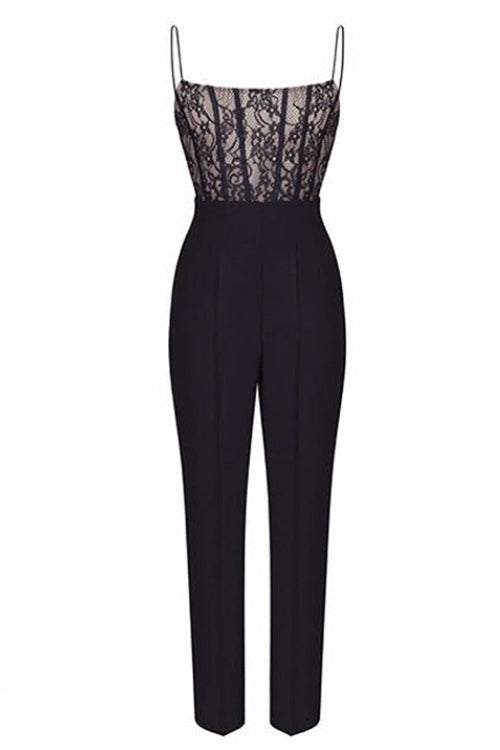Margovil Lace Splice Straight Leg Party Cami Jumpsuit afbeelding 2