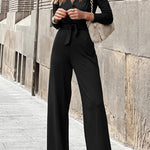 Margovil Wrap V Neck Long Sleeve Tie Waist Jumpsuits(3 Colors Available) afbeelding 1