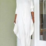 Margovil Crewneck Long Sleeve Draped Jumpsuit afbeelding 2