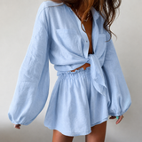 Vivienne | Wrap Shirt Mini Dress