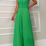 Margovil Sleeveless One Shoulder Waisted Flare Wide Leg Jumpsuit afbeelding 1