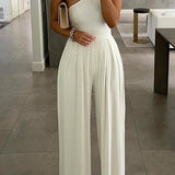 Margovil One Shoulder Sleeveless Maxi Wide Leg Jumpsuit afbeelding 1