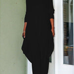 Margovil Crewneck Long Sleeve Draped Jumpsuit afbeelding 1