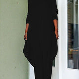 Margovil Crewneck Long Sleeve Draped Jumpsuit afbeelding 1