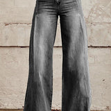 Margovil Distressed Wide Leg Casual Denim Pants afbeelding 2