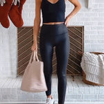 Margovil High Waist Faux Leather Full-length Leggings afbeelding 2