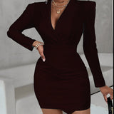 Aurora | Satin V-Neck Dress