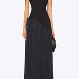 Mia | Elegant pleated design maxi dress