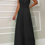 Margovil Sleeveless One Shoulder Waisted Flare Wide Leg Jumpsuit afbeelding 2