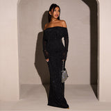 Sophia | Sequined off-shoulder dress