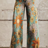 Margovil Vintage Floral Print Wide Leg Pants afbeelding 2