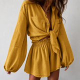 Vivienne | Wrap Shirt Mini Dress