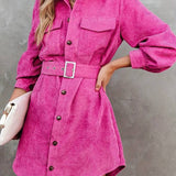 Amelia | Timeless Corduroy Mini Dress