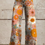 Margovil Vintage Floral Print Wide Leg Pants afbeelding 1