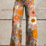 Margovil Vintage Floral Print Wide Leg Pants afbeelding 1