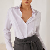 Emilia | Stylish slit design long sleeve shirt
