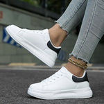 "Hazel White Leather Sneakers - Lightweight and Comfortable"
