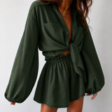 Vivienne | Wrap Shirt Mini Dress