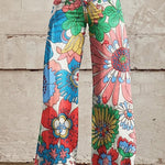 Margovil Vintage Floral Print Wide Leg Pants afbeelding 3