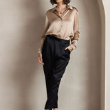 Clara | Modern military chic lapel shirt