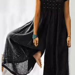 Margovil Ruched Short Sleeve Wide Leg Baggy Jumpsuit afbeelding 2