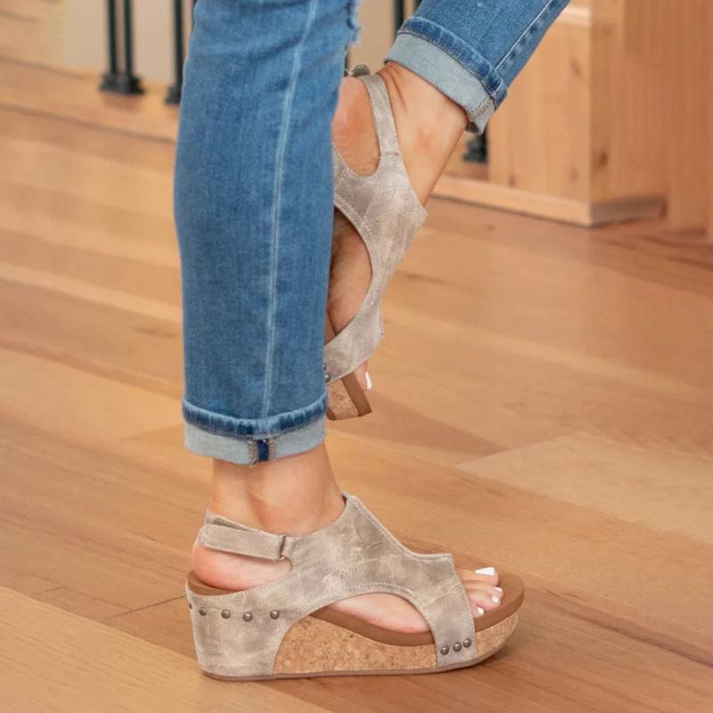 Bea Comfortable Leather Ladies Sandals - Extra Support