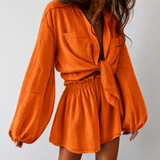 Vivienne | Wrap Shirt Mini Dress