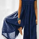 Margovil Ruched Short Sleeve Wide Leg Baggy Jumpsuit afbeelding 4