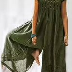 Margovil Ruched Short Sleeve Wide Leg Baggy Jumpsuit afbeelding 5
